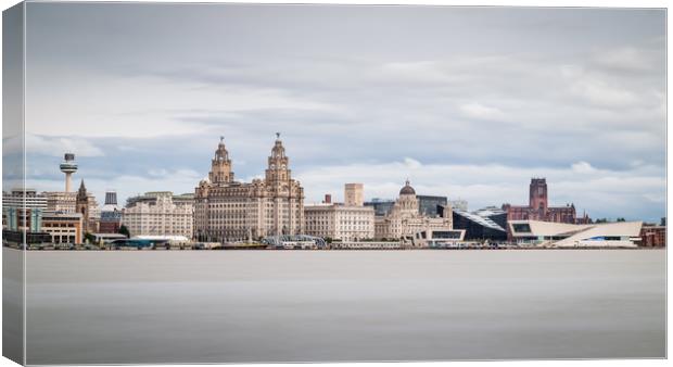 Letterbox crop of the Liverpool skyline Canvas Print by Jason Wells