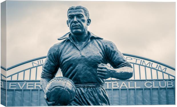 Dixie Dean statue at Goodison Park Canvas Print by Jason Wells