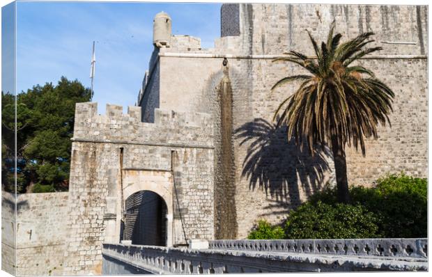 Ploce gate in Dubrovnik Canvas Print by Jason Wells