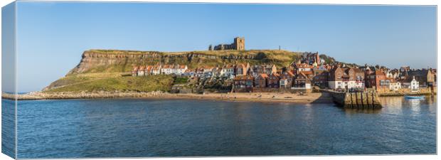 St Marys Church perched on the East cliff of Whitb Canvas Print by Jason Wells