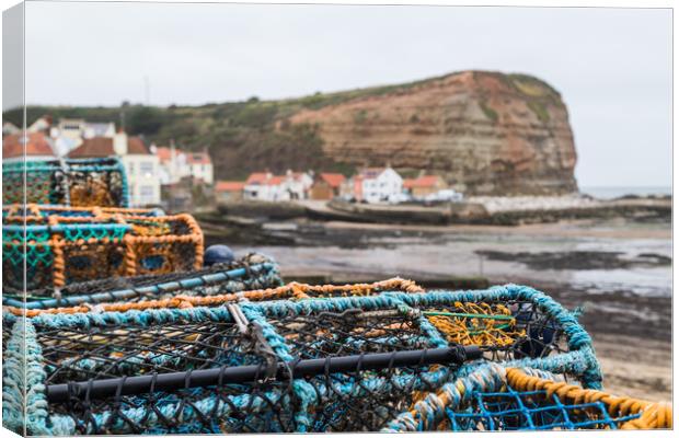 Crab pots at Staithes Canvas Print by Jason Wells