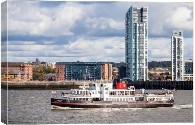 Royal Iris travelling up the River Mersey Canvas Print by Jason Wells