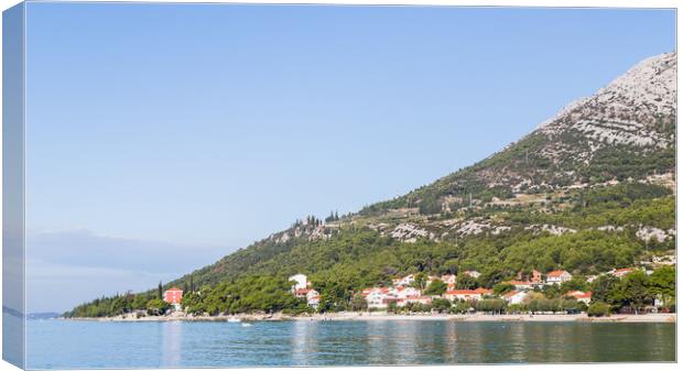 Steep sides of the Peljesac mountains Canvas Print by Jason Wells