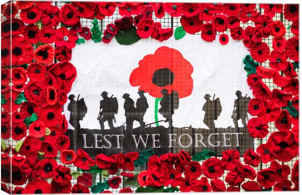 Lest we forget Canvas Print by Jason Wells