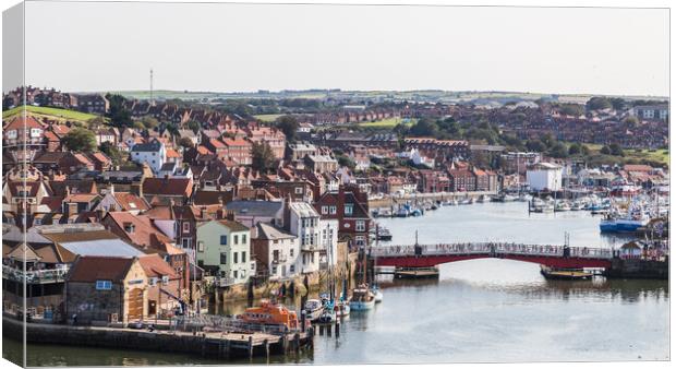 Looking back into Whitby marina Canvas Print by Jason Wells