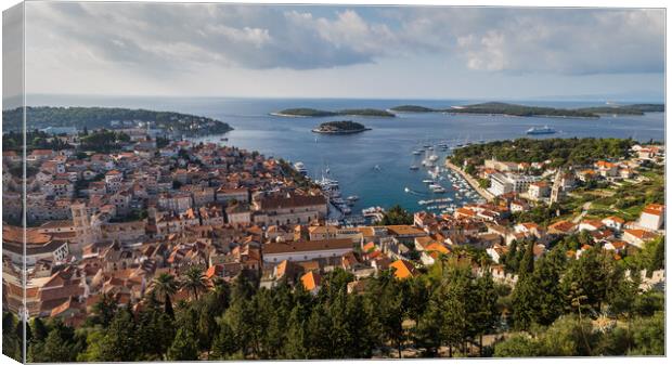 Hvar Town panorama Canvas Print by Jason Wells