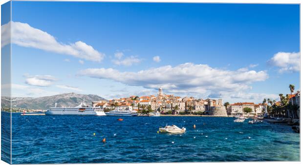 Letterbox crop of Korcula Town Canvas Print by Jason Wells