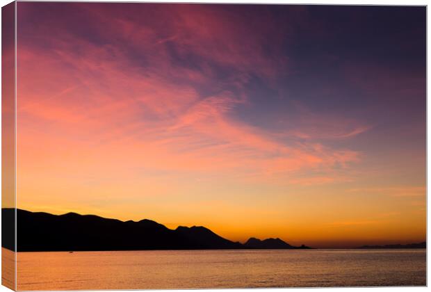 Sunrise on the Peljesac Riviera Canvas Print by Jason Wells