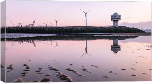 Reflections of Seaforth Docks Canvas Print by Jason Wells
