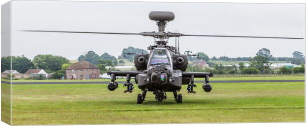 Letterbox crop of the Apache moments before takeoff Canvas Print by Jason Wells