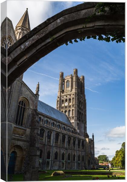 Ely Cathedral through an archway Canvas Print by Jason Wells