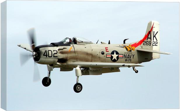 Douglas Skyraider Canvas Print by Peter Struthers