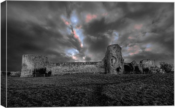 Pevensey Castle Canvas Print by Charlotte Moon
