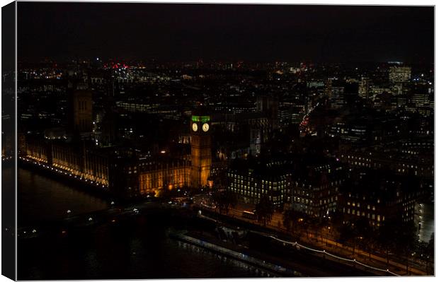 London at Night  Canvas Print by Charlotte Moon