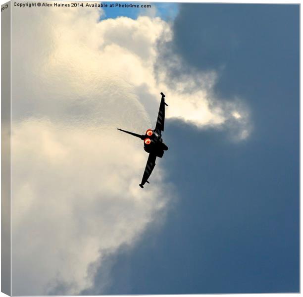 Typhoon rocketing into the clouds Canvas Print by Alex Haines