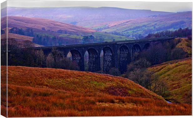 Denthead Viaduct. Yorkshire Dales Canvas Print by Richard Pinder