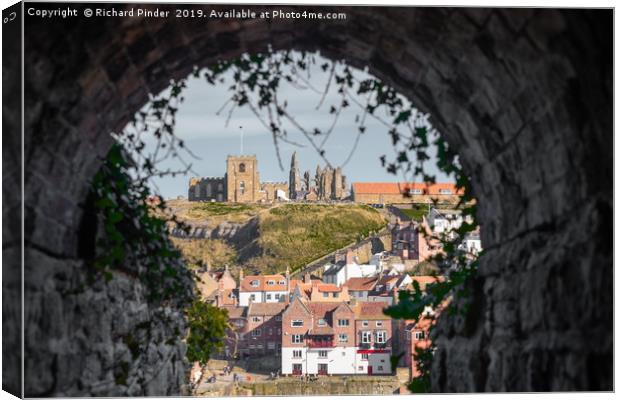 Whitby Abbey and St Mary’s Church. Canvas Print by Richard Pinder