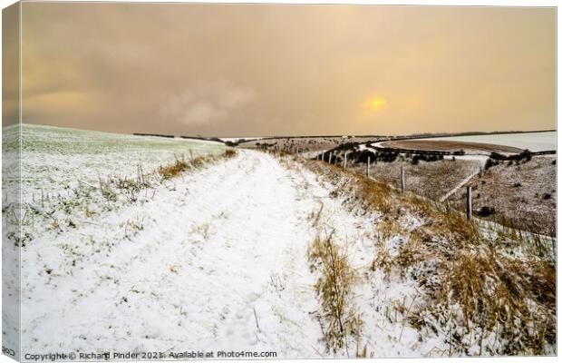 Winter on the Yorkshire Wolds Canvas Print by Richard Pinder
