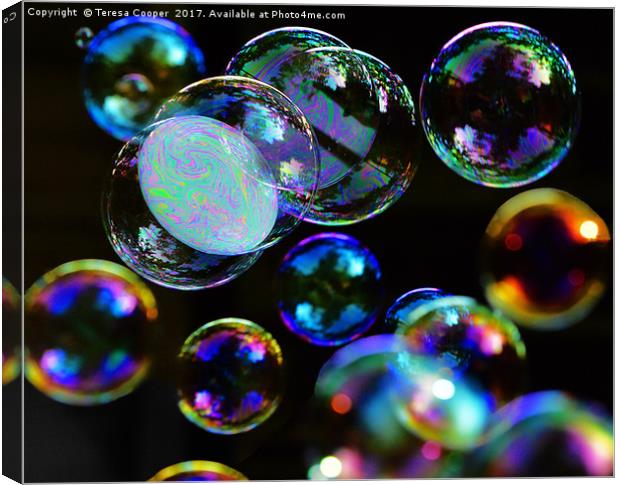 Floating Bubbles  Canvas Print by Teresa Cooper