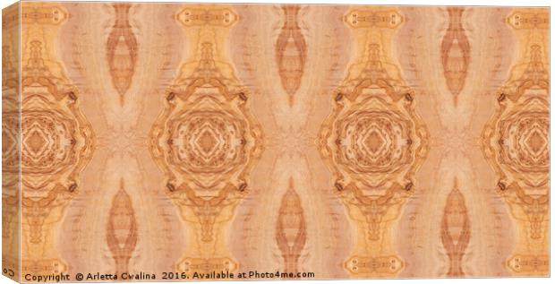 Olive wood surface texture abstract Canvas Print by Arletta Cwalina