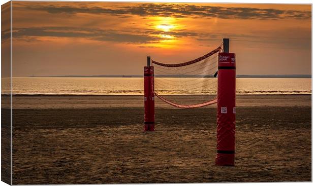 VOLLEYBALL SUNSET Canvas Print by Dean Merry