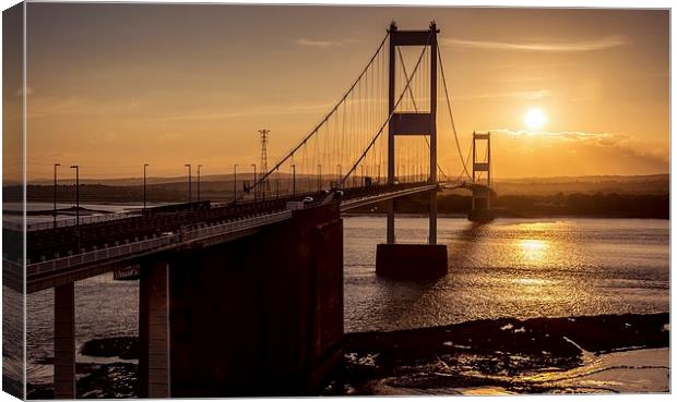  First Severn Crossing Canvas Print by Dean Merry