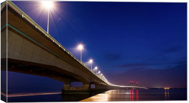  Second Severn Crossing  Canvas Print by Dean Merry