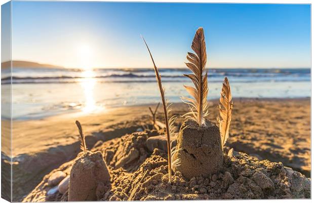  Building sand castles Canvas Print by Dean Merry