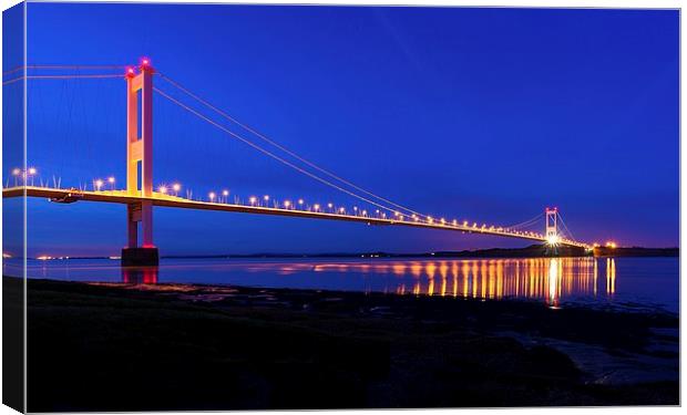   First Severn Crossing Canvas Print by Dean Merry