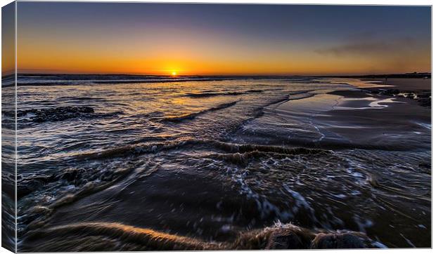  Rest bay sunset, Porthcawl Canvas Print by Dean Merry