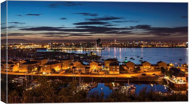  Cardiff City Scape Canvas Print by Dean Merry