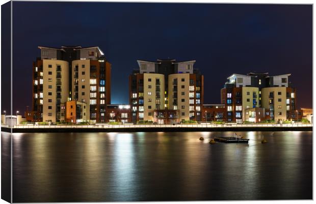 Swansea waterfront penthouses Canvas Print by Dean Merry