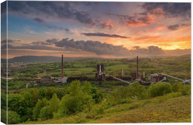 Cwm coke works sunset Canvas Print by Dean Merry