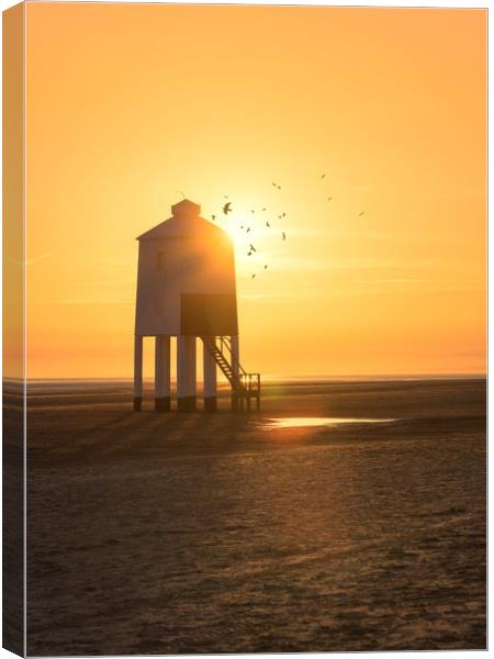   The legged Lighthouse, Burnham-on-sea Canvas Print by Dean Merry
