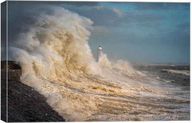 Porthcawl storm Canvas Print by Dean Merry