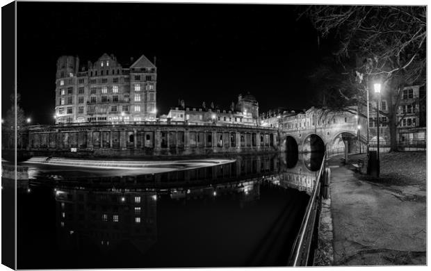 Pulteney Bridge, Bath Weir Canvas Print by Dean Merry