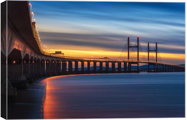 Second Severn Crossing  Canvas Print by Dean Merry