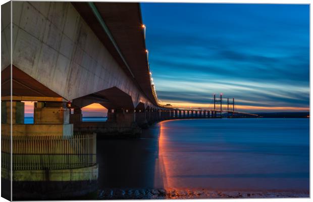 Second Severn Crossing  Canvas Print by Dean Merry