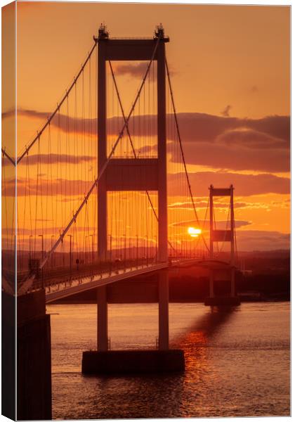  First Severn Crossing Canvas Print by Dean Merry