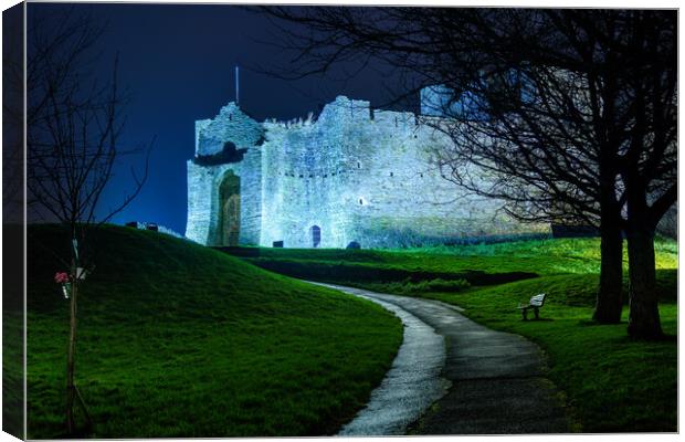 Oystermouth Castle Canvas Print by Dean Merry
