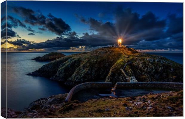 Strumble Head Lighthouse Canvas Print by Dean Merry