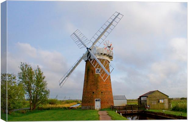 Horsey Wind Pump Canvas Print by Christopher Hill
