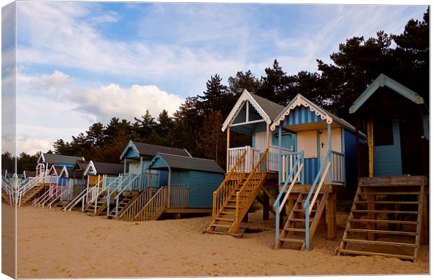 Beach Huts at Wells-next-the-Sea Canvas Print by Christopher Hill