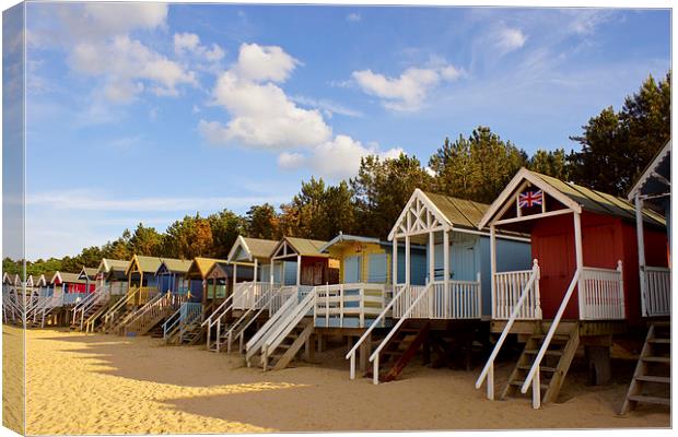 Beach Huts at Wells-next-the-Sea Canvas Print by Christopher Hill