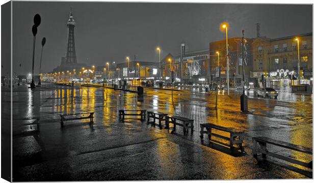 Blackpool Promenade Canvas Print by Michael Hopes