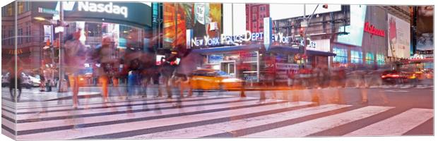 Rush hour in New York City Canvas Print by Michael Hopes