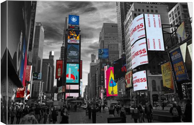 Times Square, New York Canvas Print by Michael Hopes