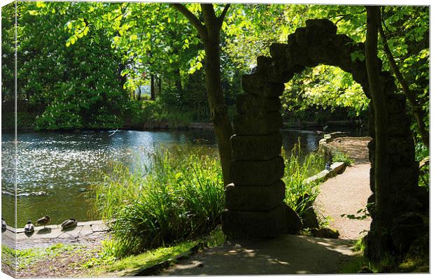  archway by the lake Canvas Print by michael swords