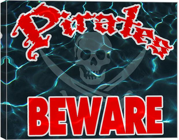  Pirates! Beware! Canvas Print by Levi Henley