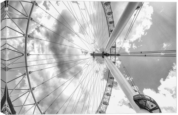  Under the London Eye Canvas Print by jim wardle